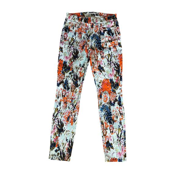 7 For All Mankind Floral Haze Crop‎ Ankle Size 27 - Picture 2 of 8